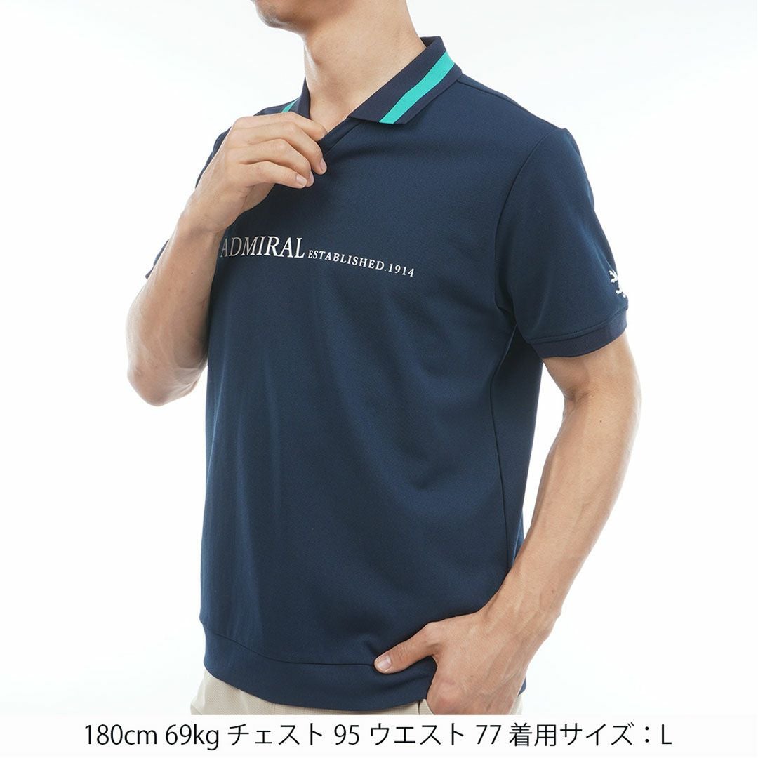 アドミラル ゴルフ Admiral GOLF メンズ メンズ ドライカノコ ポロシャツ ADMA626 ネイビー