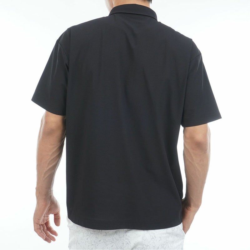 AdmiralGOLF アドミラルゴルフ メンズ ゴルフウェア メッシュシャツ 半袖 ブラック 詳細3