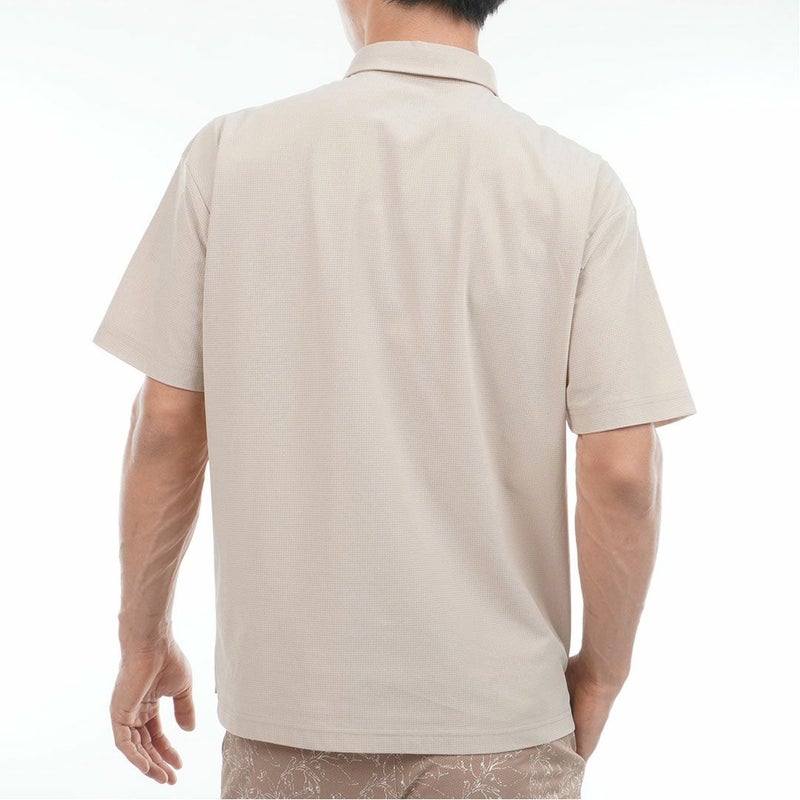 AdmiralGOLF アドミラルゴルフ メンズ ゴルフウェア メッシュシャツ 半袖 サンドベージュ 詳細4