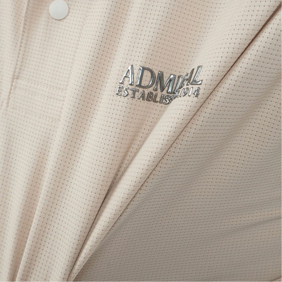 AdmiralGOLF アドミラルゴルフ メンズ ゴルフウェア メッシュシャツ 半袖 サンドベージュ 詳細8