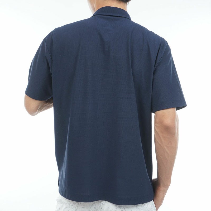 AdmiralGOLF アドミラルゴルフ メンズ ゴルフウェア メッシュシャツ 半袖 ネイビー 詳細3