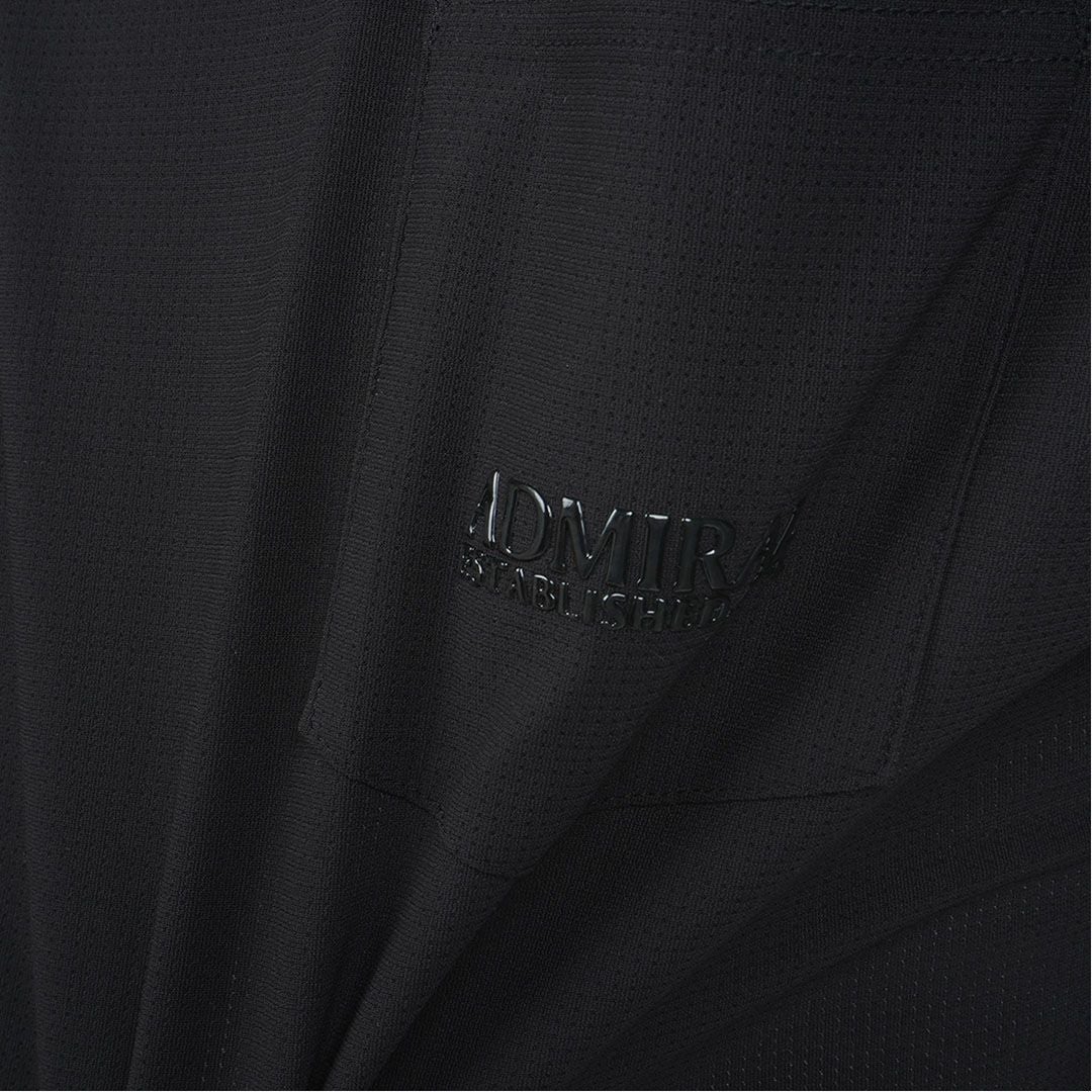 AdmiralGOLF アドミラルゴルフ メンズ ゴルフウェア メッシュモックネックシャツ 半袖 ブラック 詳細9