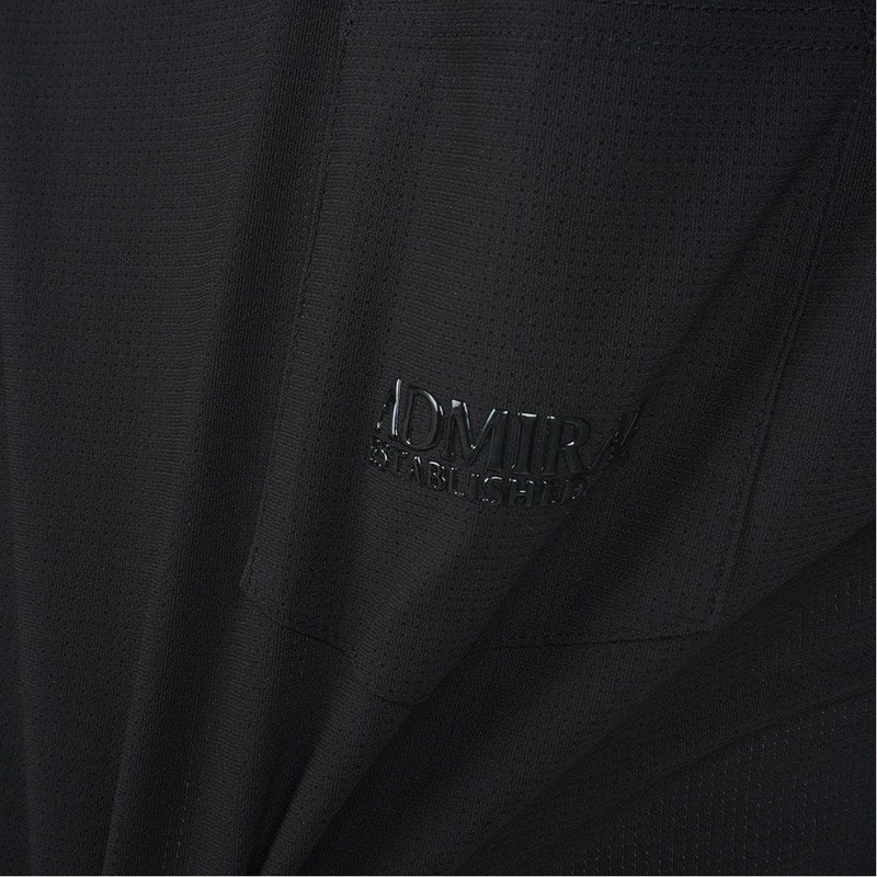 AdmiralGOLF アドミラルゴルフ メンズ ゴルフウェア メッシュモックネックシャツ 半袖 ブラック 詳細9