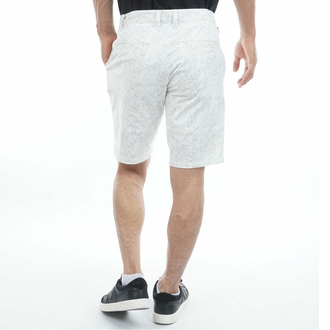 アドミラルゴルフ Admiral GOLF メンズ ストレッチメッシュ リーフプリント ショートパンツ ADMA631 ホワイト