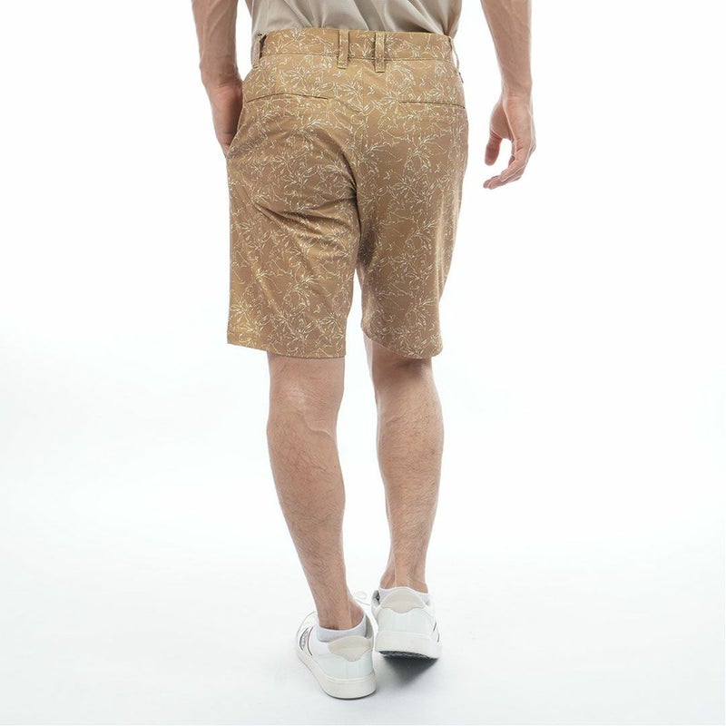 アドミラルゴルフ Admiral GOLF メンズ ストレッチメッシュ リーフプリント ショートパンツ ADMA631 キャメル