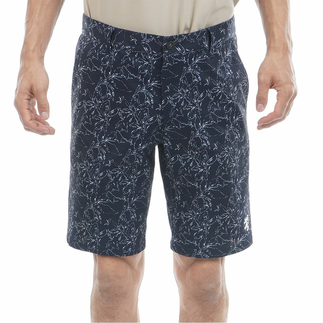 アドミラルゴルフ Admiral GOLF メンズ ストレッチメッシュ リーフプリント ショートパンツ ADMA631 ネイビー