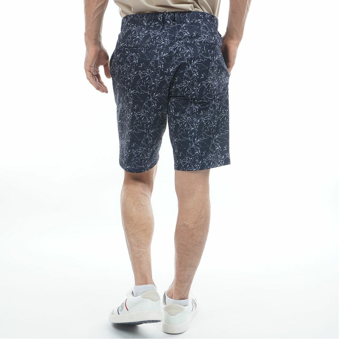 アドミラルゴルフ Admiral GOLF メンズ ストレッチメッシュ リーフプリント ショートパンツ ADMA631 ネイビー