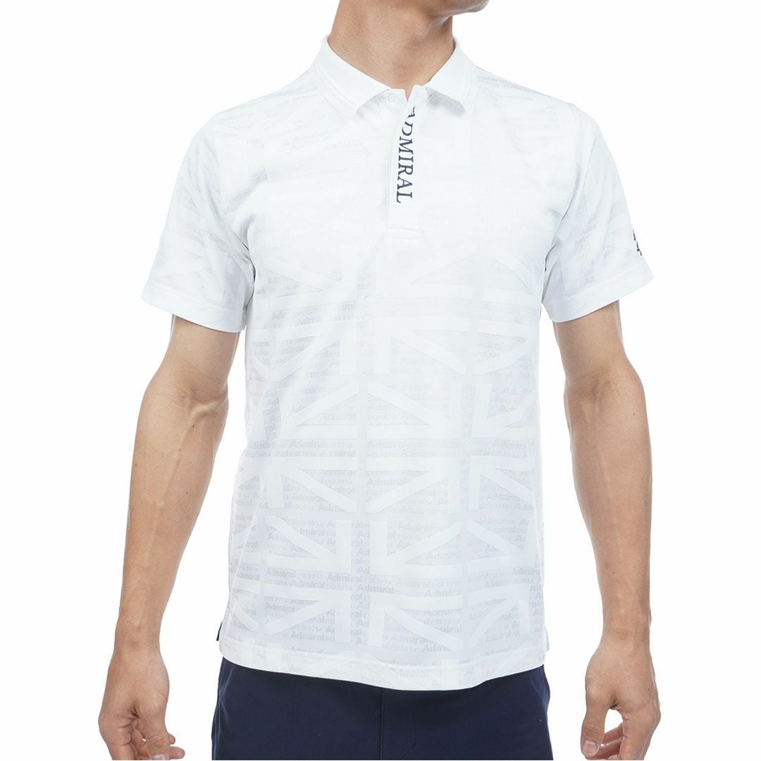 Admiral GOLF アドミラルゴルフ メンズ ゴルフウェア 半袖 ポロシャツ ADMA632 ホワイト