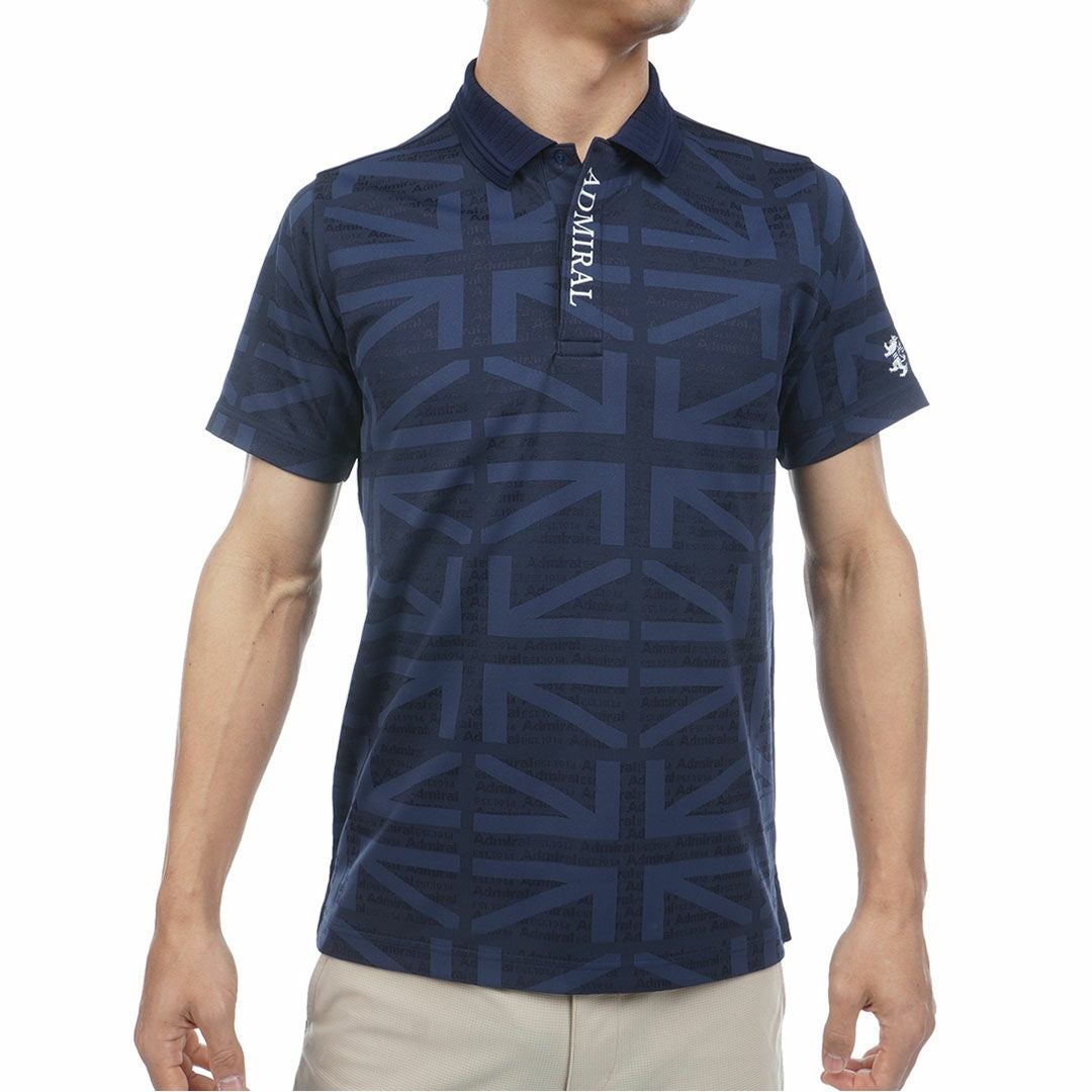 Admiral GOLF アドミラルゴルフ メンズ ゴルフウェア 半袖 ポロシャツ ADMA632 ネイビー