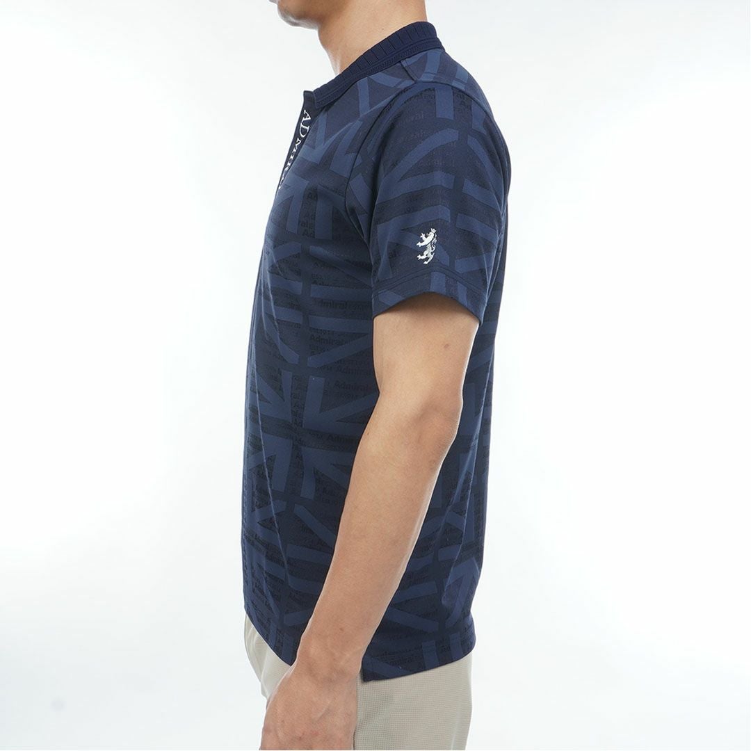 Admiral GOLF アドミラルゴルフ メンズ ゴルフウェア 半袖 ポロシャツ ADMA632 ネイビー 詳細2
