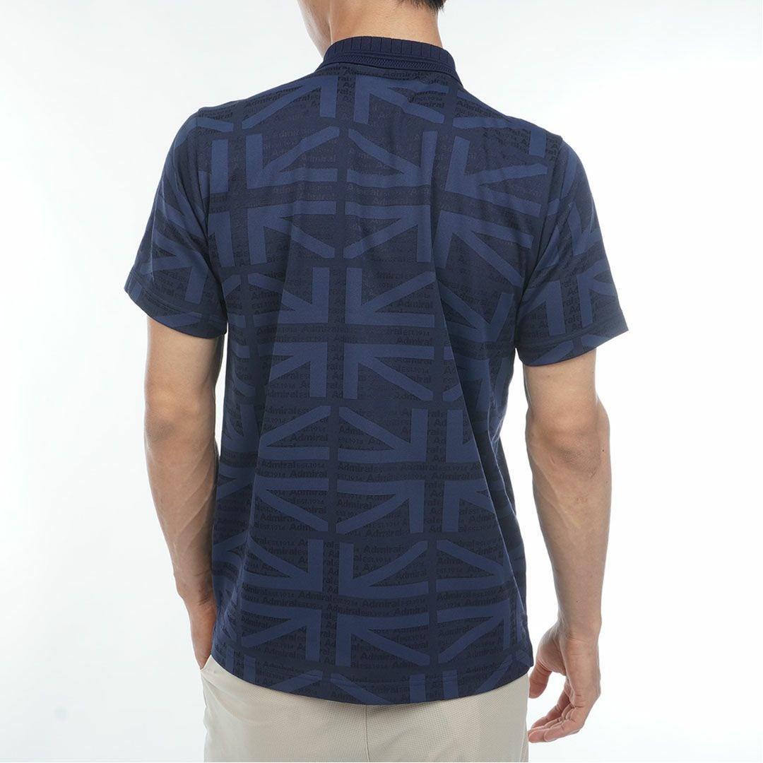 Admiral GOLF アドミラルゴルフ メンズ ゴルフウェア 半袖 ポロシャツ ADMA632 ネイビー 詳細3