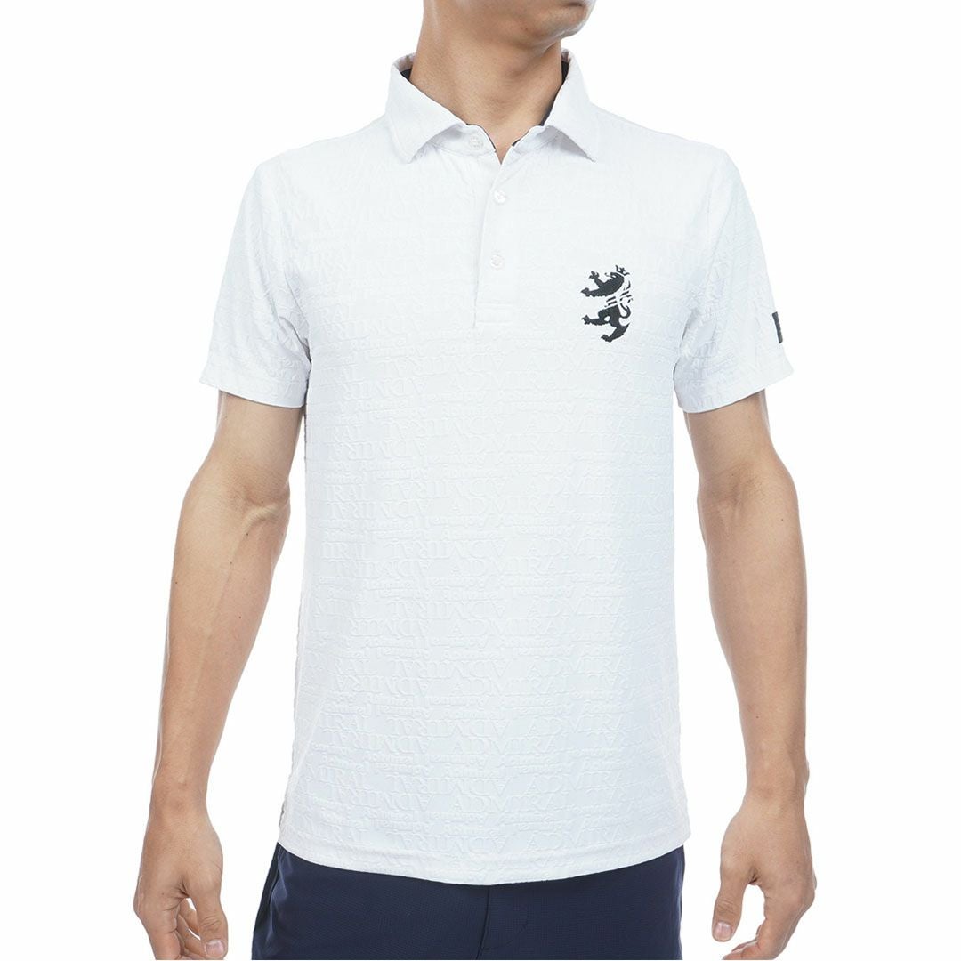 アドミラルゴルフ Admiral GOLF メンズ ハイテンションジャカード シャツ ADMA633 ホワイト