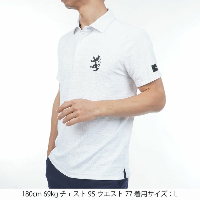 アドミラルゴルフ Admiral GOLF メンズ ハイテンションジャカード シャツ ADMA633 ホワイト