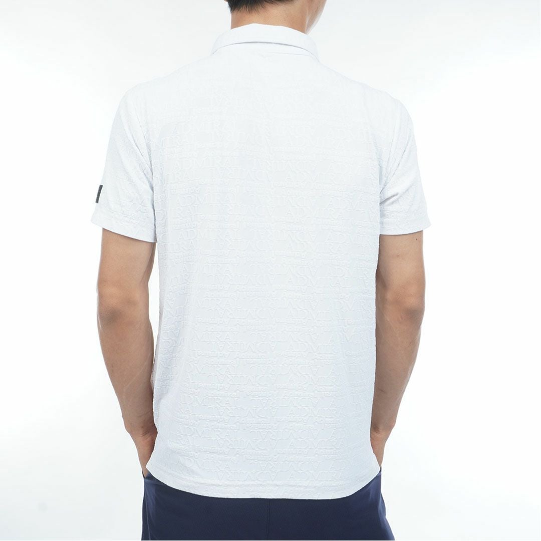 アドミラルゴルフ Admiral GOLF メンズ ハイテンションジャカード シャツ ADMA633 ホワイト