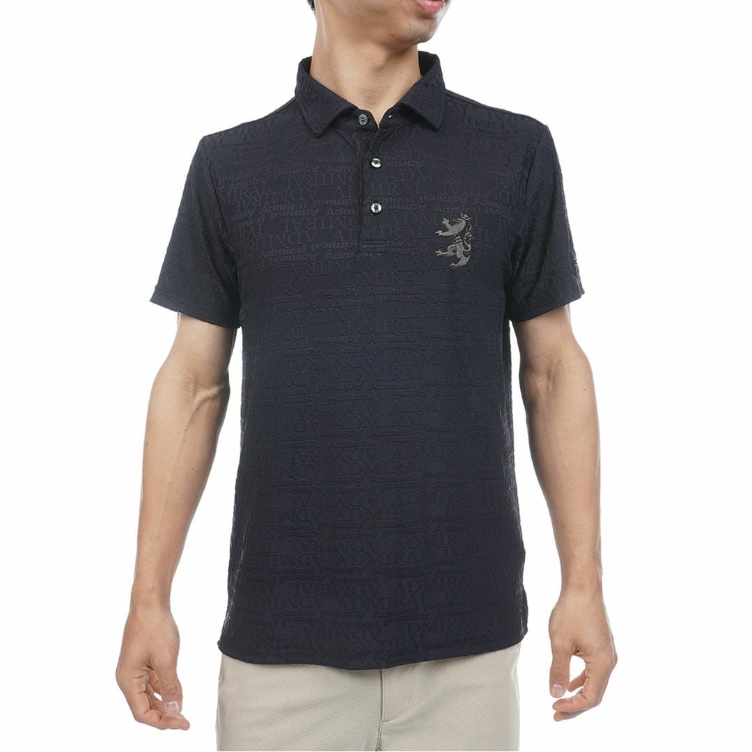 アドミラルゴルフ Admiral GOLF メンズ ハイテンションジャカード シャツ ADMA633 ブラック