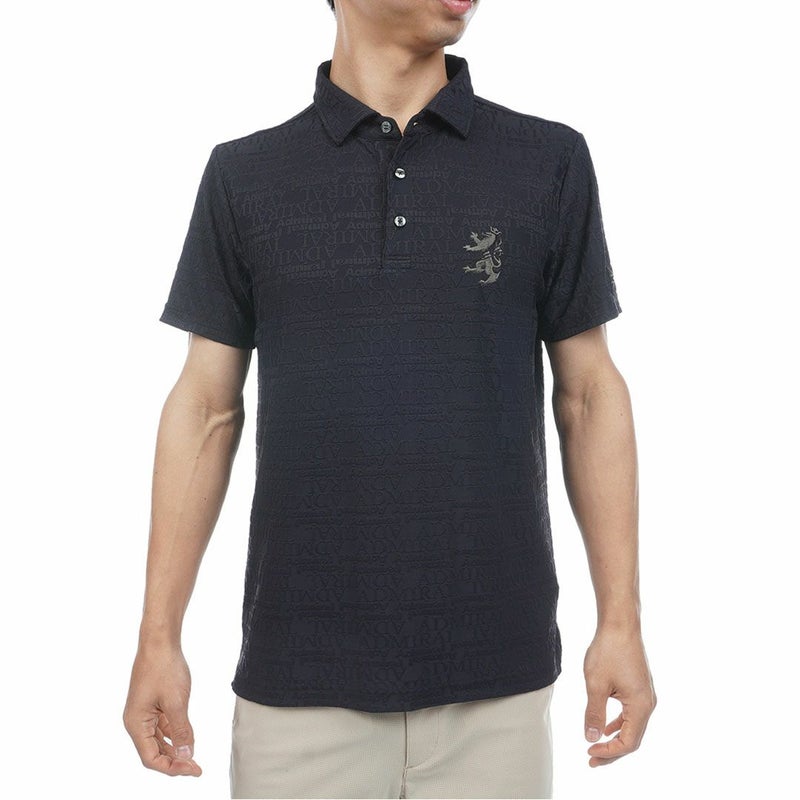 アドミラルゴルフ Admiral GOLF メンズ ハイテンションジャカード シャツ ADMA633 ブラック