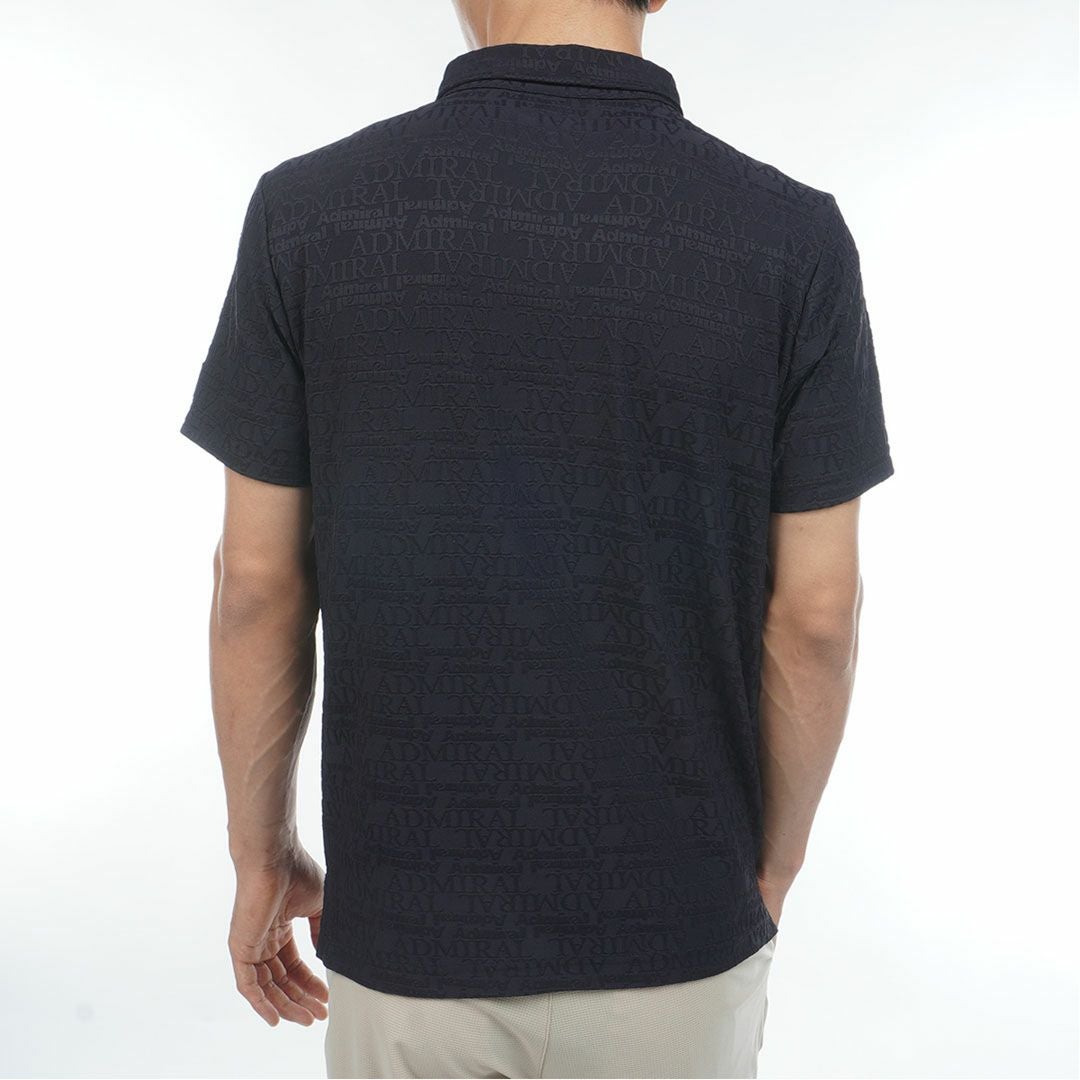 アドミラルゴルフ Admiral GOLF メンズ ハイテンションジャカード シャツ ADMA633 ブラック