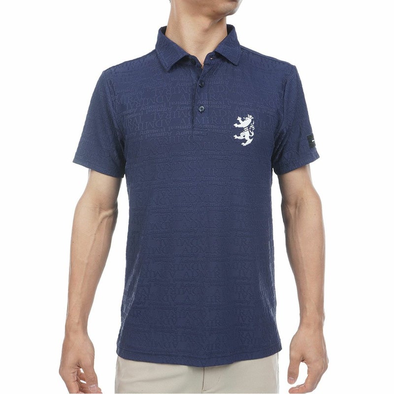 アドミラルゴルフ Admiral GOLF メンズ ハイテンションジャカード シャツ ADMA633 ネイビー