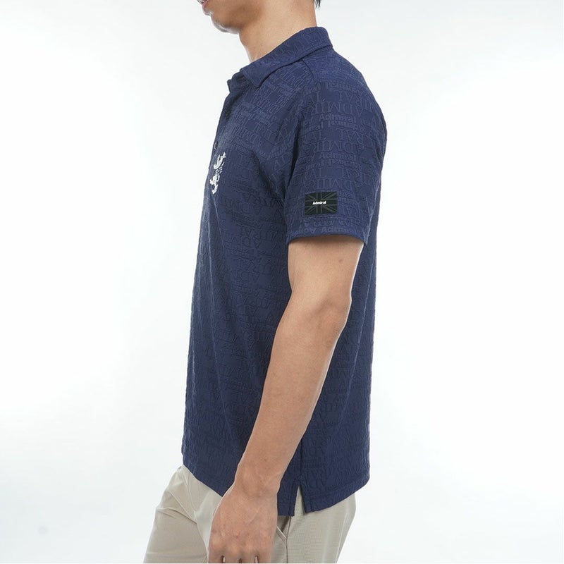 アドミラルゴルフ Admiral GOLF メンズ ハイテンションジャカード シャツ ADMA633 ネイビー
