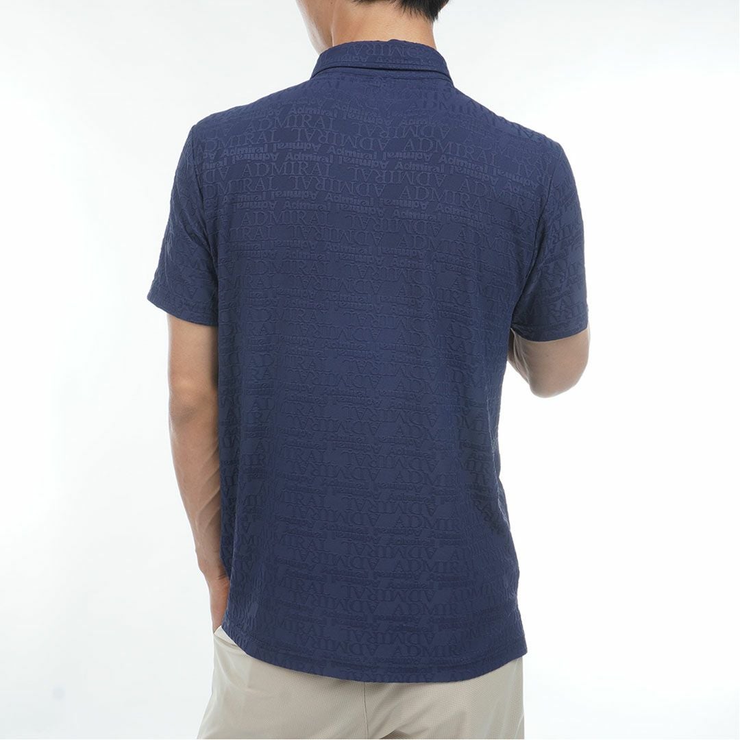 アドミラルゴルフ Admiral GOLF メンズ ハイテンションジャカード シャツ ADMA633 ネイビー