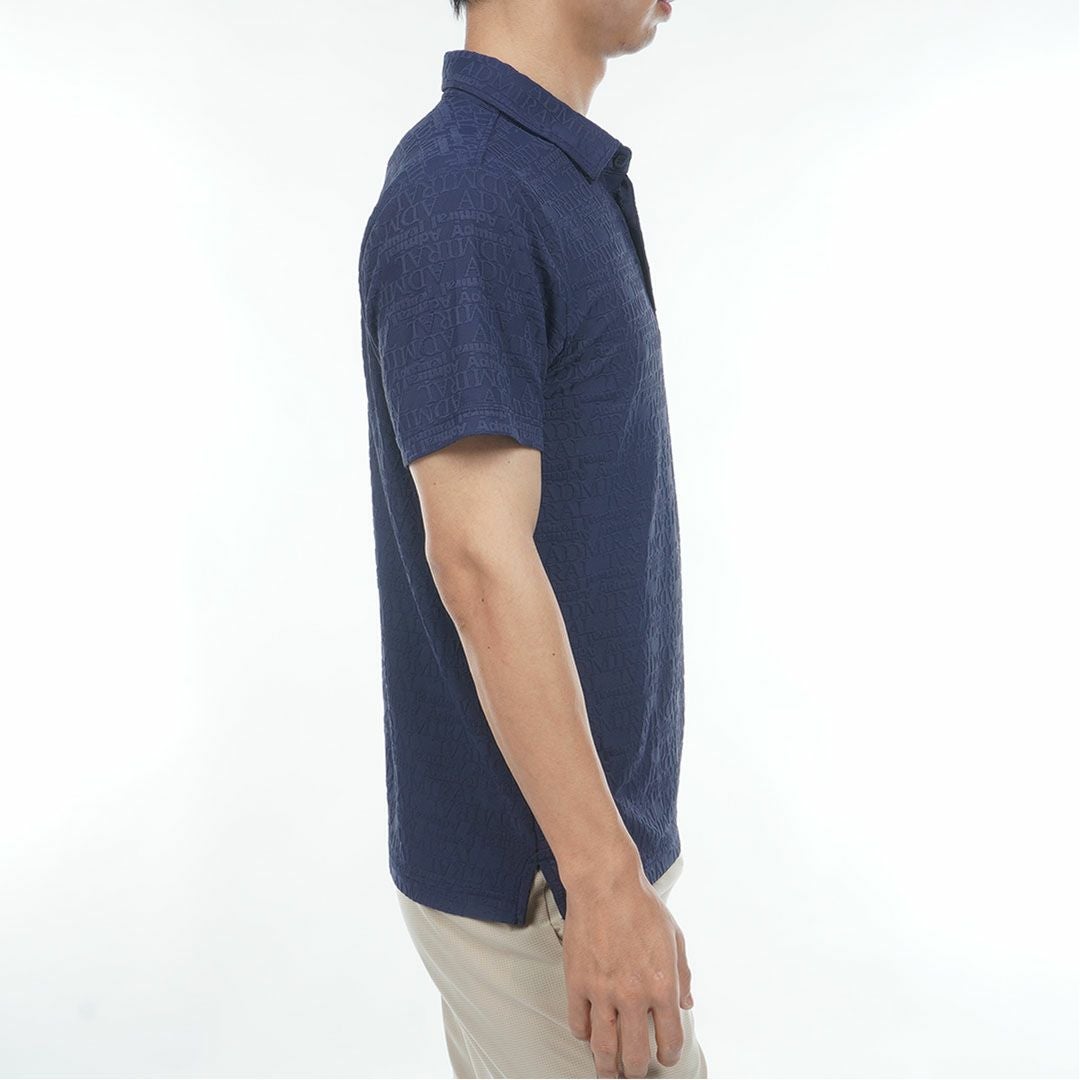 アドミラルゴルフ Admiral GOLF メンズ ハイテンションジャカード シャツ ADMA633 ネイビー