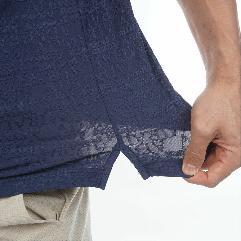 アドミラルゴルフ Admiral GOLF メンズ ハイテンションジャカード シャツ ADMA633 ネイビー