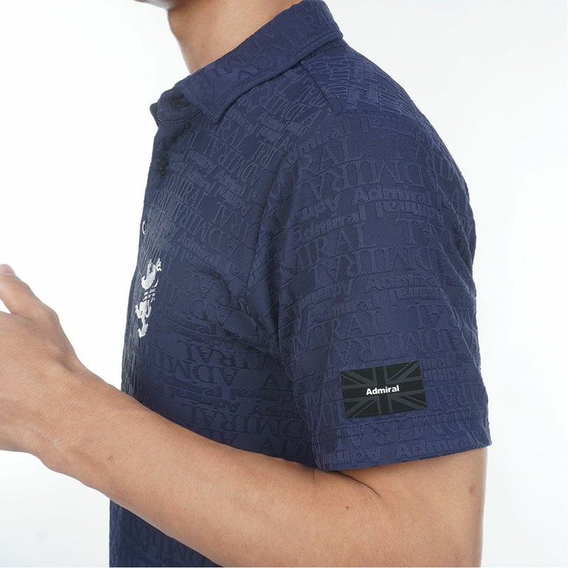 アドミラルゴルフ Admiral GOLF メンズ ハイテンションジャカード シャツ ADMA633 ネイビー