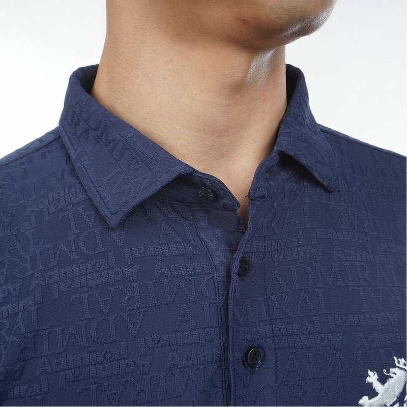 アドミラルゴルフ Admiral GOLF メンズ ハイテンションジャカード シャツ ADMA633 ネイビー