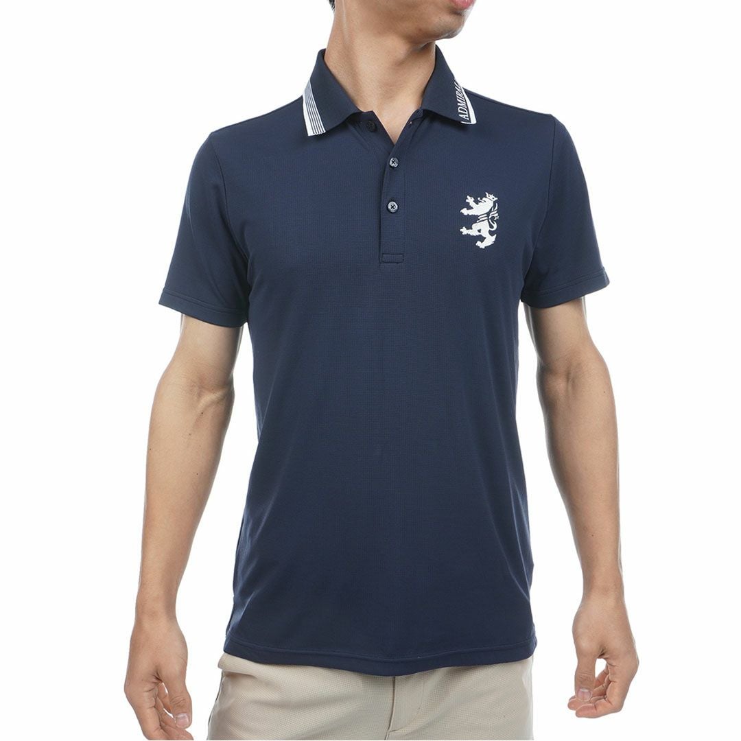 アドミラルゴルフ Admiral GOLF メンズ カラタッチプラス ランパントポロシャツ ADMA634 ネイビー