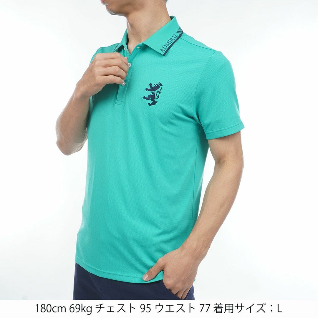 アドミラルゴルフ Admiral GOLF メンズ カラタッチプラス ランパントポロシャツ ADMA634 グリーン