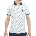アドミラルゴルフ Admiral GOLF メンズ 汗染み防止 遮熱ロゴプリントシャツ ADMA635 ホワイト