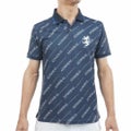 アドミラルゴルフ Admiral GOLF メンズ 汗染み防止 遮熱ロゴプリントシャツ ADMA635 ネイビー