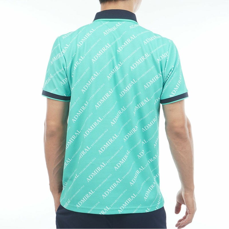 アドミラルゴルフ Admiral GOLF メンズ 汗染み防止 遮熱ロゴプリントシャツ ADMA635 グリーン