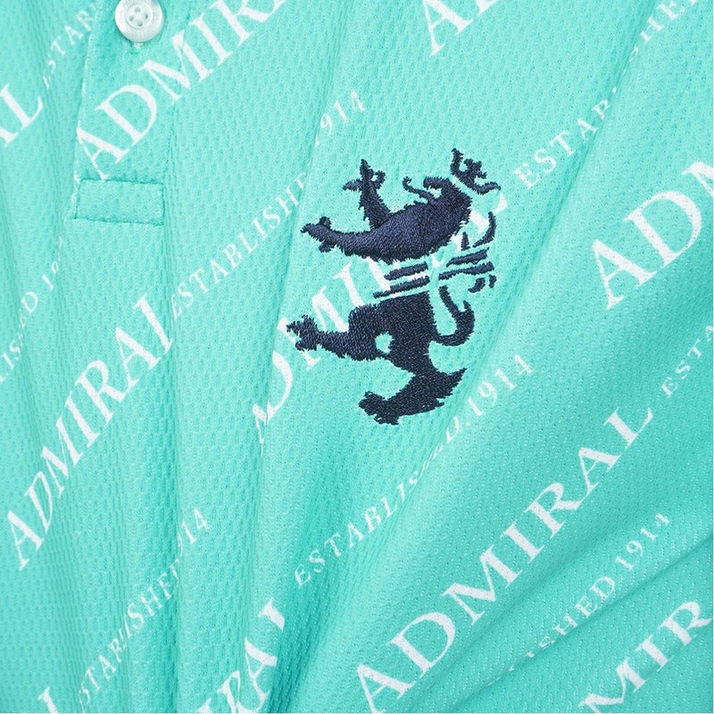 アドミラルゴルフ Admiral GOLF メンズ 汗染み防止 遮熱ロゴプリントシャツ ADMA635 グリーン