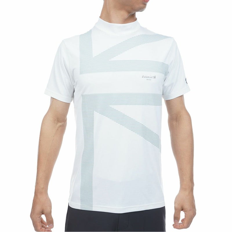 アドミラルゴルフ Admiral GOLF メンズ カラタッチプラス UJプリントモックネックシャツ ADMA636 ホワイト