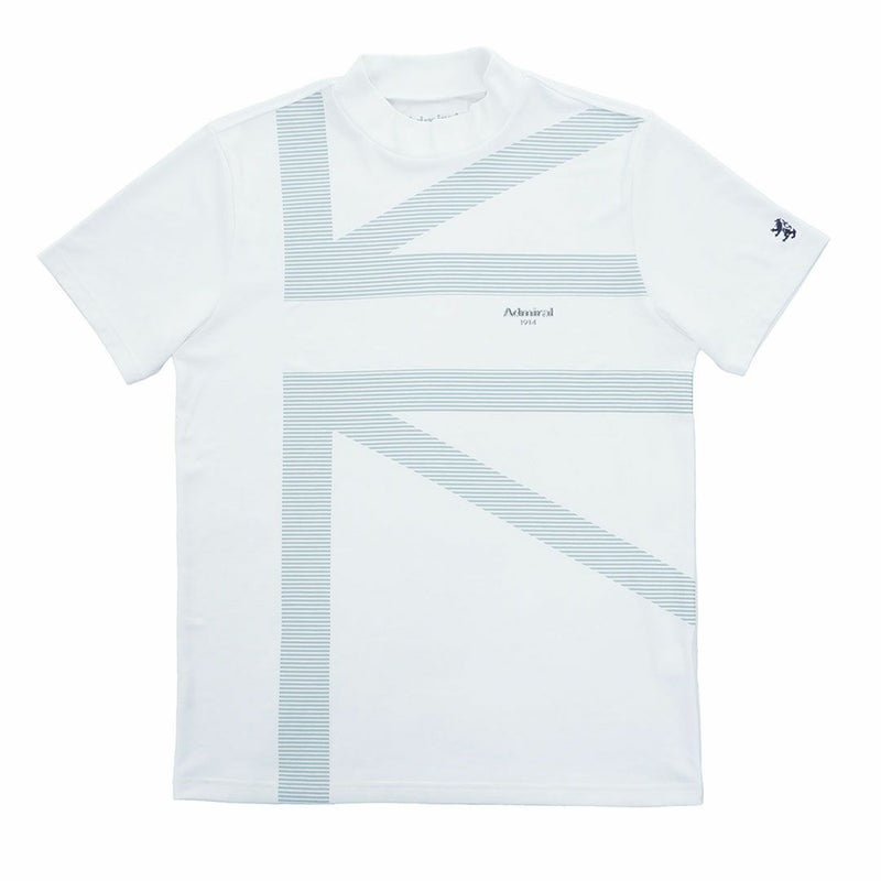 アドミラルゴルフ Admiral GOLF メンズ カラタッチプラス UJプリントモックネックシャツ ADMA636 ホワイト