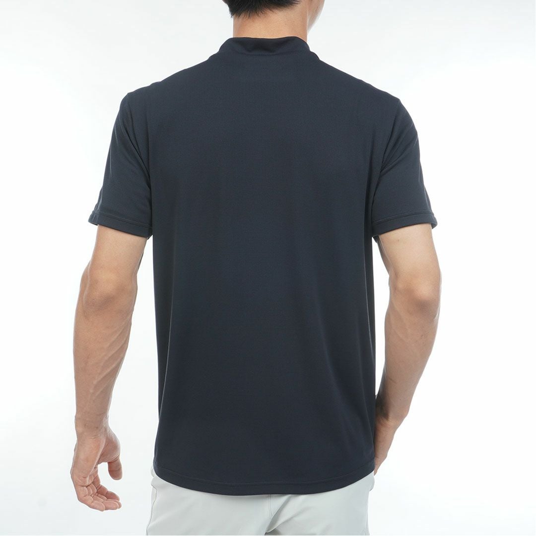 アドミラルゴルフ Admiral GOLF メンズ カラタッチプラス UJプリントモックネックシャツ ADMA636 ブラック