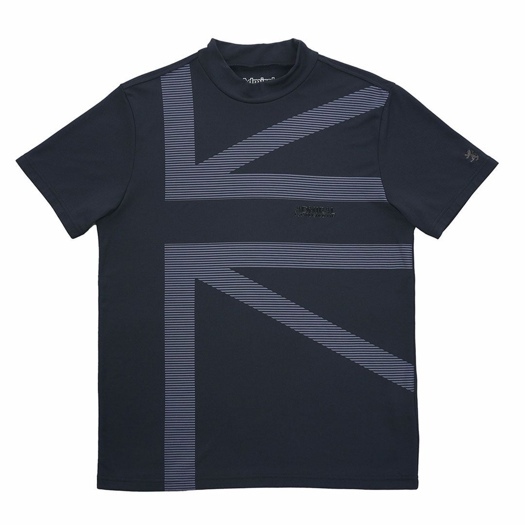 アドミラルゴルフ Admiral GOLF メンズ カラタッチプラス UJプリントモックネックシャツ ADMA636 ブラック