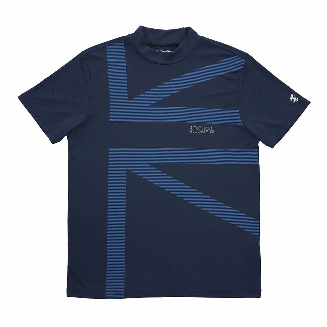 アドミラルゴルフ Admiral GOLF メンズ カラタッチプラス UJプリントモックネックシャツ ADMA636 ネイビー