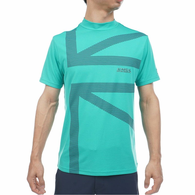 アドミラルゴルフ Admiral GOLF メンズ カラタッチプラス UJプリントモックネックシャツ ADMA636 グリーン