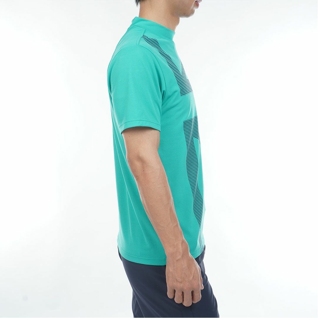 アドミラルゴルフ Admiral GOLF メンズ カラタッチプラス UJプリントモックネックシャツ ADMA636 グリーン