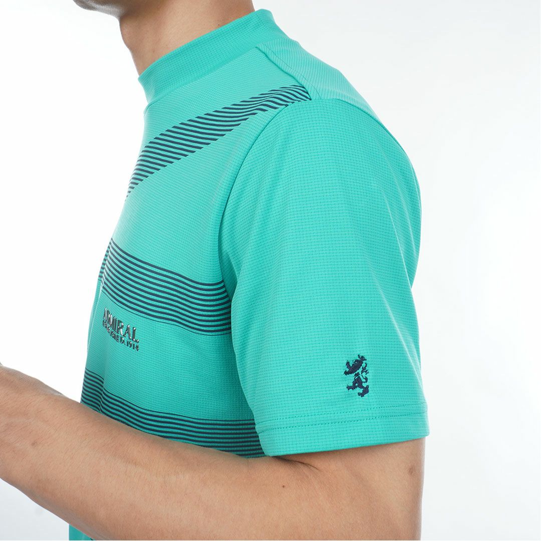 アドミラルゴルフ Admiral GOLF メンズ カラタッチプラス UJプリントモックネックシャツ ADMA636 グリーン