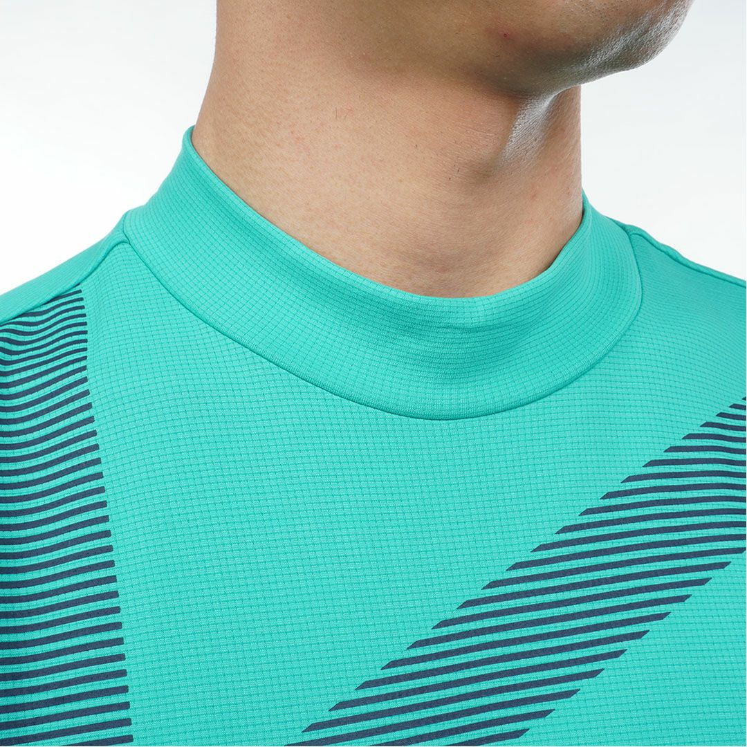 アドミラルゴルフ Admiral GOLF メンズ カラタッチプラス UJプリントモックネックシャツ ADMA636 グリーン