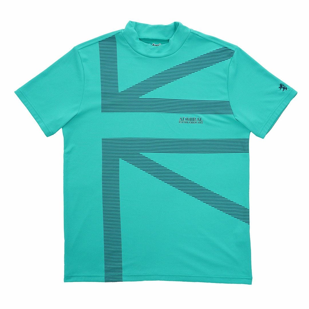 アドミラルゴルフ Admiral GOLF メンズ カラタッチプラス UJプリントモックネックシャツ ADMA636 グリーン