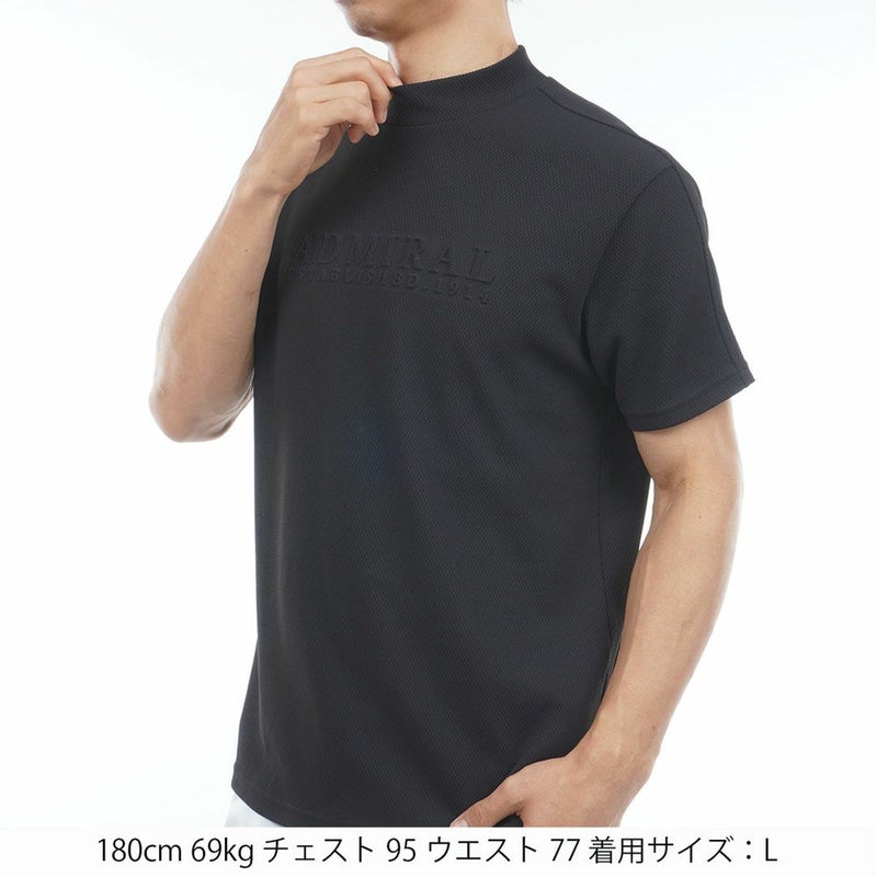 アドミラルゴルフ Admiral GOLF メンズ 汗染み防止 遮熱モックネック ADMA637 ブラック