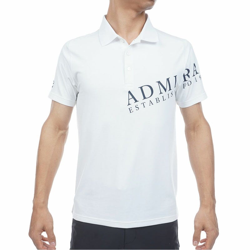 アドミラルゴルフ Admiral GOLF メンズ カラタッチプラス ロゴポロシャツ ADMA638 ホワイト