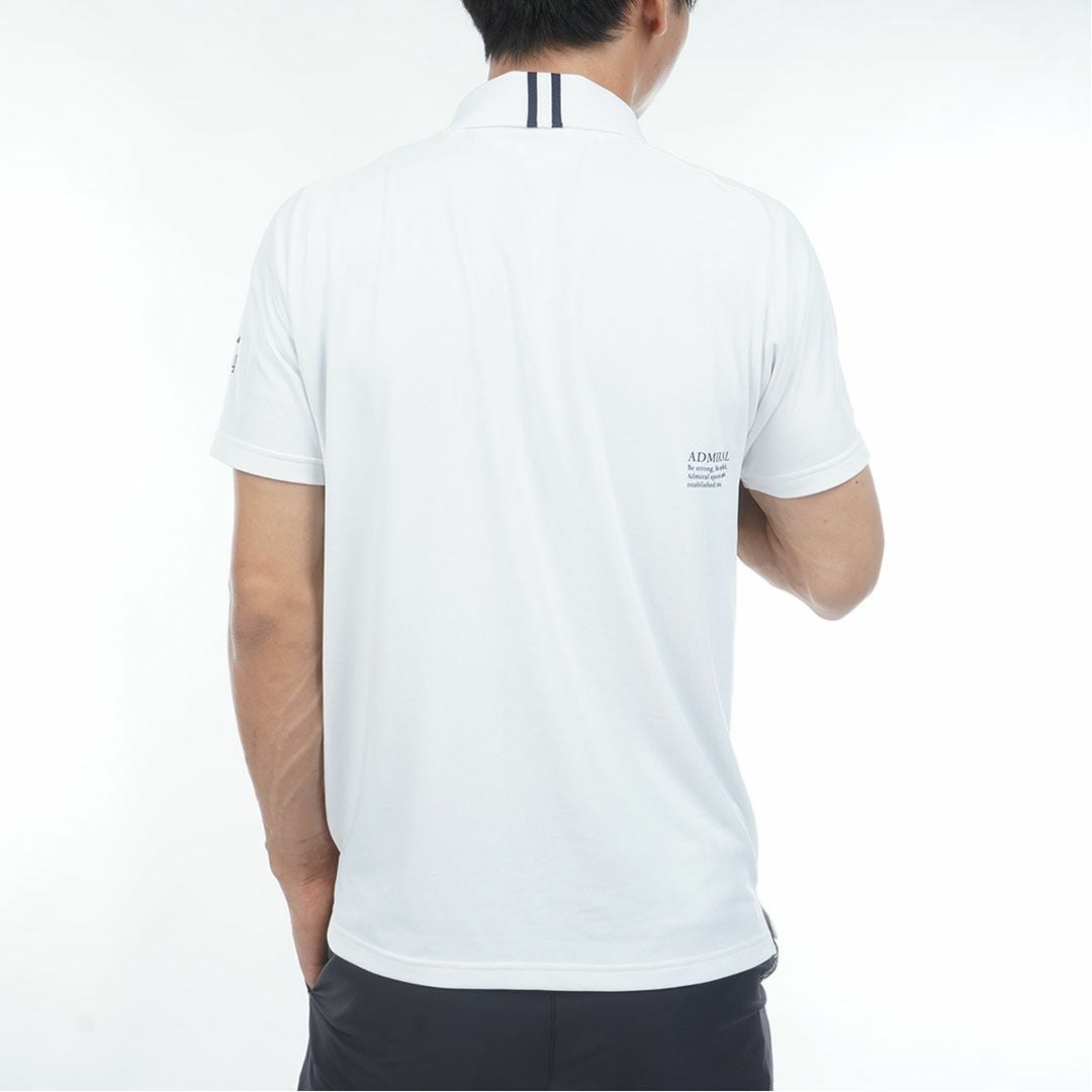 アドミラルゴルフ Admiral GOLF メンズ カラタッチプラス ロゴポロシャツ ADMA638 ホワイト