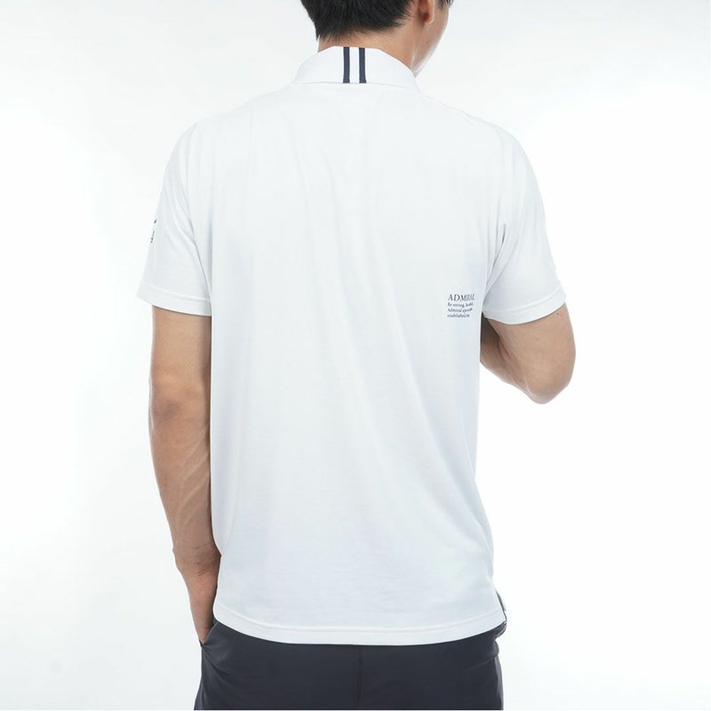 アドミラルゴルフ Admiral GOLF メンズ カラタッチプラス ロゴポロシャツ ADMA638 ホワイト