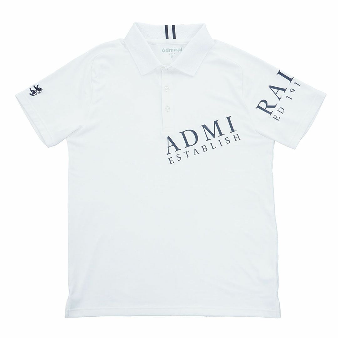 アドミラルゴルフ Admiral GOLF メンズ カラタッチプラス ロゴポロシャツ ADMA638 ホワイト