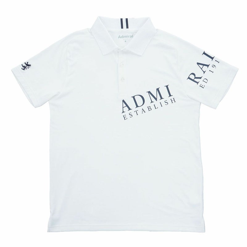 アドミラルゴルフ Admiral GOLF メンズ カラタッチプラス ロゴポロシャツ ADMA638 ホワイト